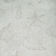 Jacquard linen and cotton 166 cm sea