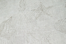 Jacquard linen and cotton 166 cm sea