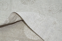 Jacquard linen and cotton 166 cm sea