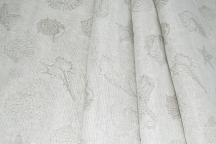 Jacquard linen and cotton 166 cm sea