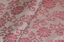 Flax decorative jacquard 160cm red flowers