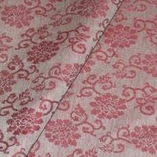 Flax decorative jacquard 160cm red flowers