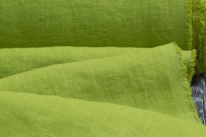 Medium Weight Linen Stone Washed Lime