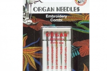 ORGAN иглы вышивальные 5/ EMBROIDER COMBI Box Blister