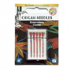 ORGAN иглы вышивальные 5/ EMBROIDER COMBI Box Blister