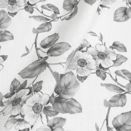 Linen Floral Fabric 4C33