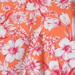 Плательная вискоза кораллово-мандариновый Плательная вискоза кораллово-мандариновый