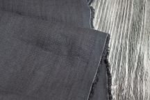 Medium Weight Linen Stone Washed dark grey