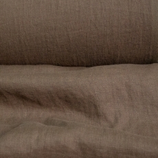 Лён костюмно-плательный умягченный красный. Энзимная стирка.