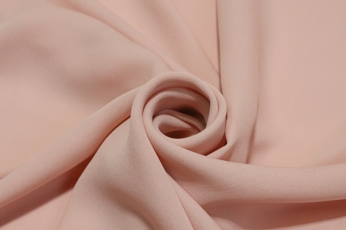 Stella McCartney Natural silk crepe silk crepe in light peach.