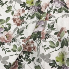 Linen Floral Fabric 06C226