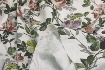 Linen Floral Fabric 06C226