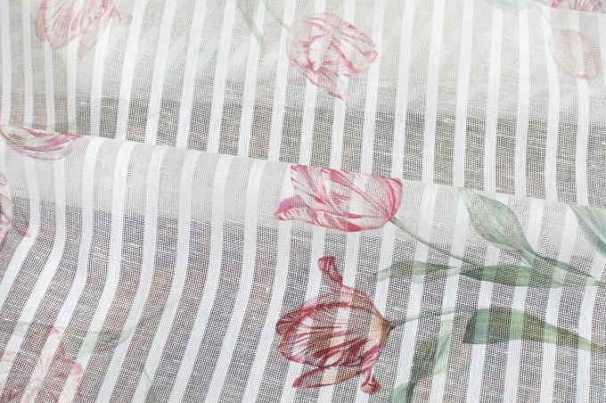Linen Sheer Drapery Fabric 15C699