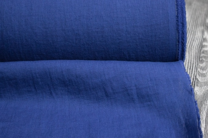 Medium Weight Linen Stone Washed cornflower-blue