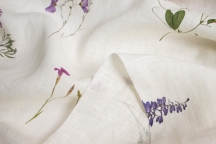 Linen Floral Fabric 4c33