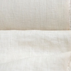 Medium Weight Linen Stone Washed milky cream