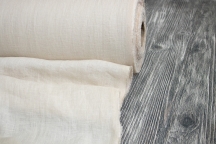 Medium Weight Linen Stone Washed milky cream