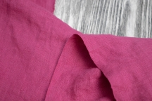 Medium Weight Linen Stone Washed fuchsia colour