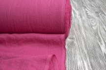 Medium Weight Linen Stone Washed fuchsia colour