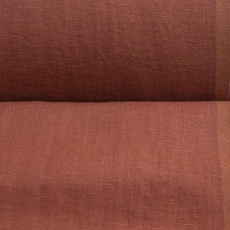 Medium Weight linen Stone Washed terracotta-coloured