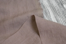 Wide Linen Fabric Stone Washed 250 cm Light brown cappuccino-colored