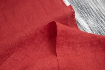 Medium Weight linen Stone Washed Classic red