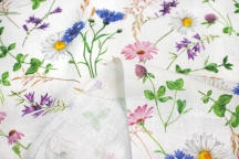 Linen Floral Fabric 06C226