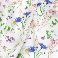 Linen Floral Fabric 06C226