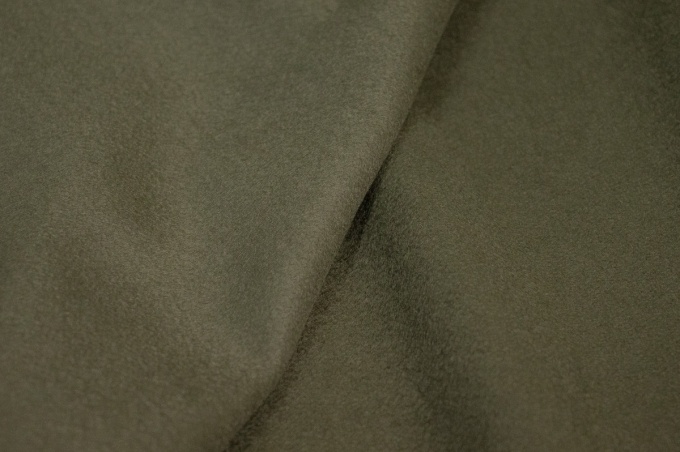 Italian khaki coat wool with lustre