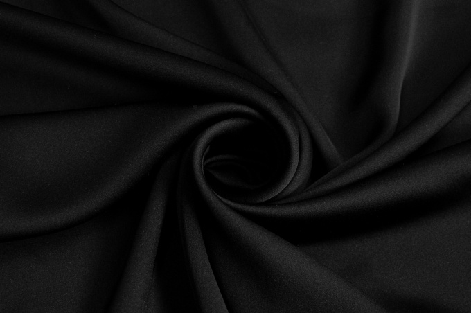 Natural silk satin black