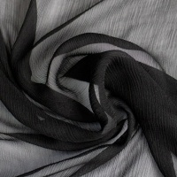 Silk crush chiffon black