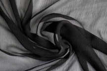 Silk crush chiffon black