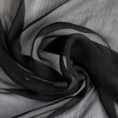 Silk crush chiffon black
