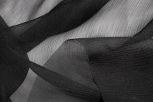 Silk crush chiffon black