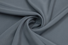 Natural silk crepe silk with acetate thread grey-blue