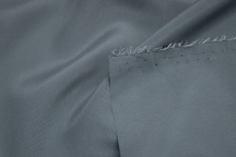 Natural silk crepe silk with acetate thread grey-blue