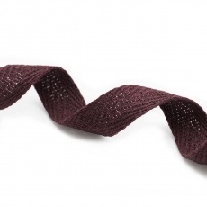 Burgundy cotton tape 15mm