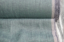 Medium Weight Linen Stone Washed grey-green melange
