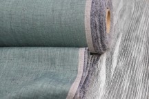 Medium Weight Linen Stone Washed grey-green melange