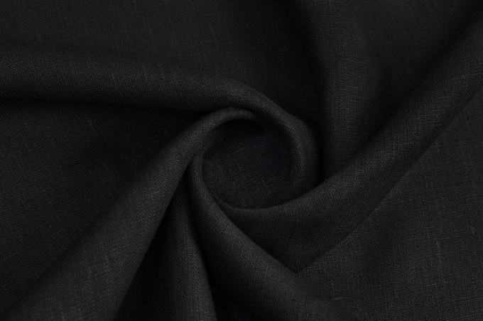 Heavy Weight Linen Fabric black