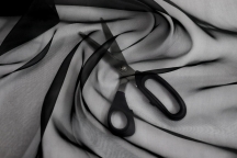 Italian silk organza black