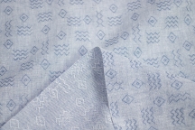 Costume jacquard linen with cotton hieroglyphic