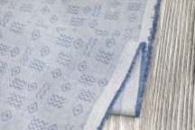 Costume jacquard linen with cotton hieroglyphic