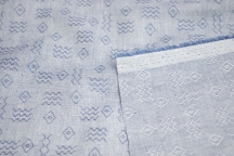 Costume jacquard linen with cotton hieroglyphic