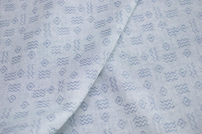 Costume jacquard linen with cotton hieroglyphic