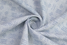 Costume jacquard linen with cotton hieroglyphic