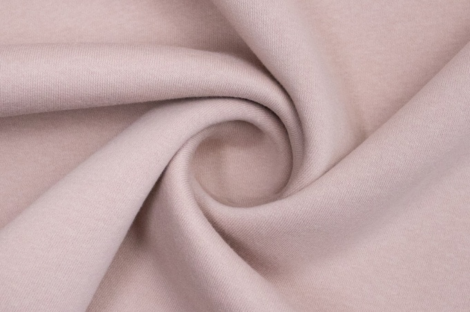 Fouter 3-thread count knitted fabric with fleece Light powder 09-19