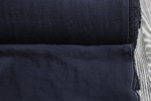 Medium Weight linen with Viscose Stone Washed dark blue