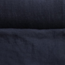 Medium Weight linen with Viscose Stone Washed dark blue