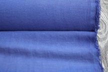 Medium Weight linen with Viscose Stone Washed electric blue